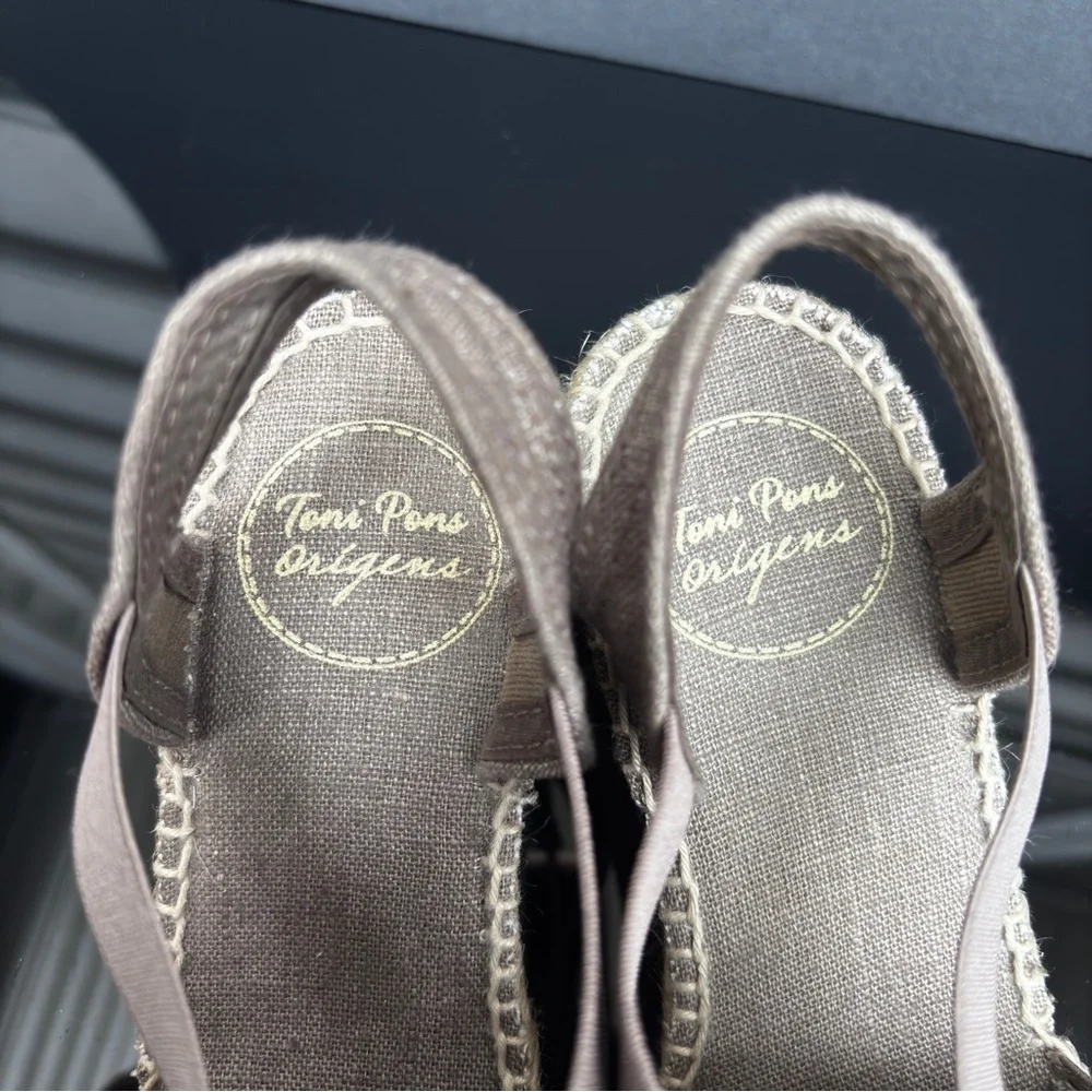 Toni Pons Ter Slingback Espadrille Wedge Sandals Size 6.5 - Picture 5 of 10